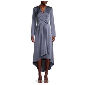 Kay Unger Helena Hi-Lo Charmeuse Midi Dress 4